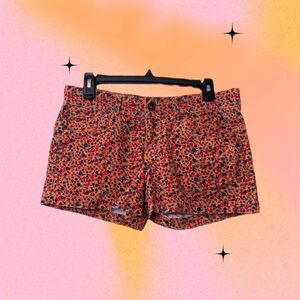 Women's Floral Corduroy Shorts